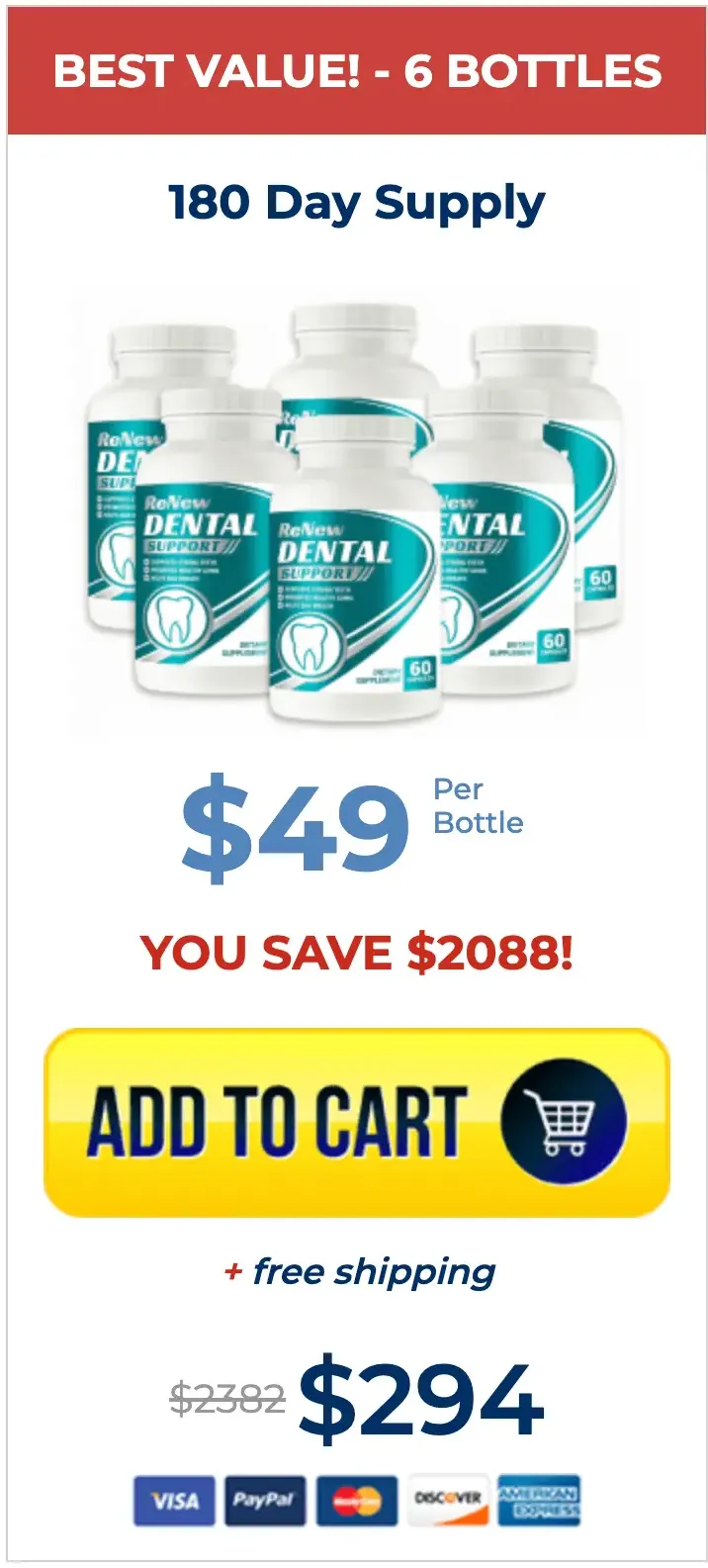 Renew Dental Buy 6 Bottles